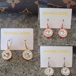 3 pairs of Michael Kors earrings